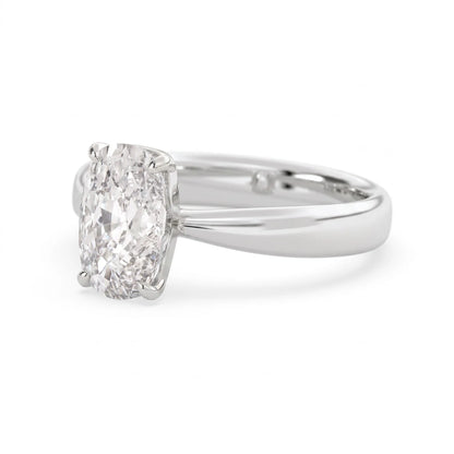 4.50 Carat Cushion Cut Lab Grown Diamond Solitaire Engagement Ring
