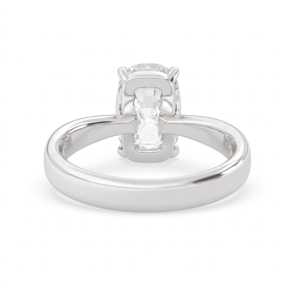 4.50 Carat Cushion Cut Lab Grown Diamond Solitaire Engagement Ring
