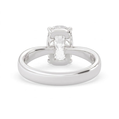 4.50 Carat Cushion Cut Lab Grown Diamond Solitaire Engagement Ring