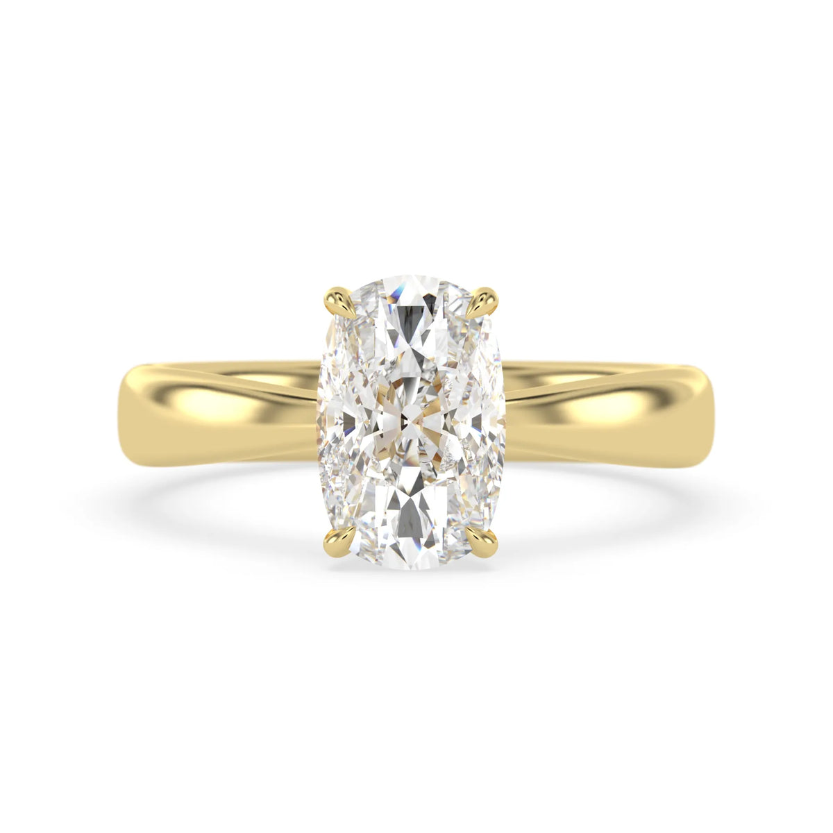 4.50 Carat Cushion Cut Lab Grown Diamond Solitaire Engagement Ring