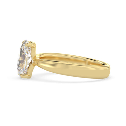 4.50 Carat Cushion Cut Lab Grown Diamond Solitaire Engagement Ring