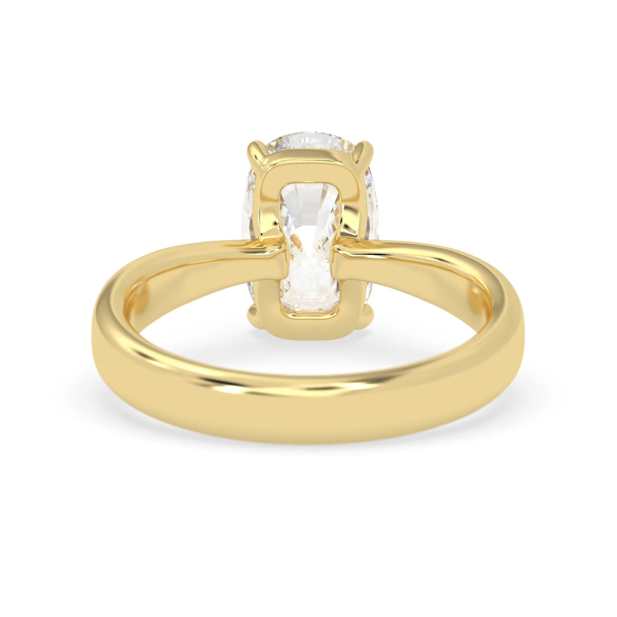 4.50 Carat Cushion Cut Lab Grown Diamond Solitaire Engagement Ring