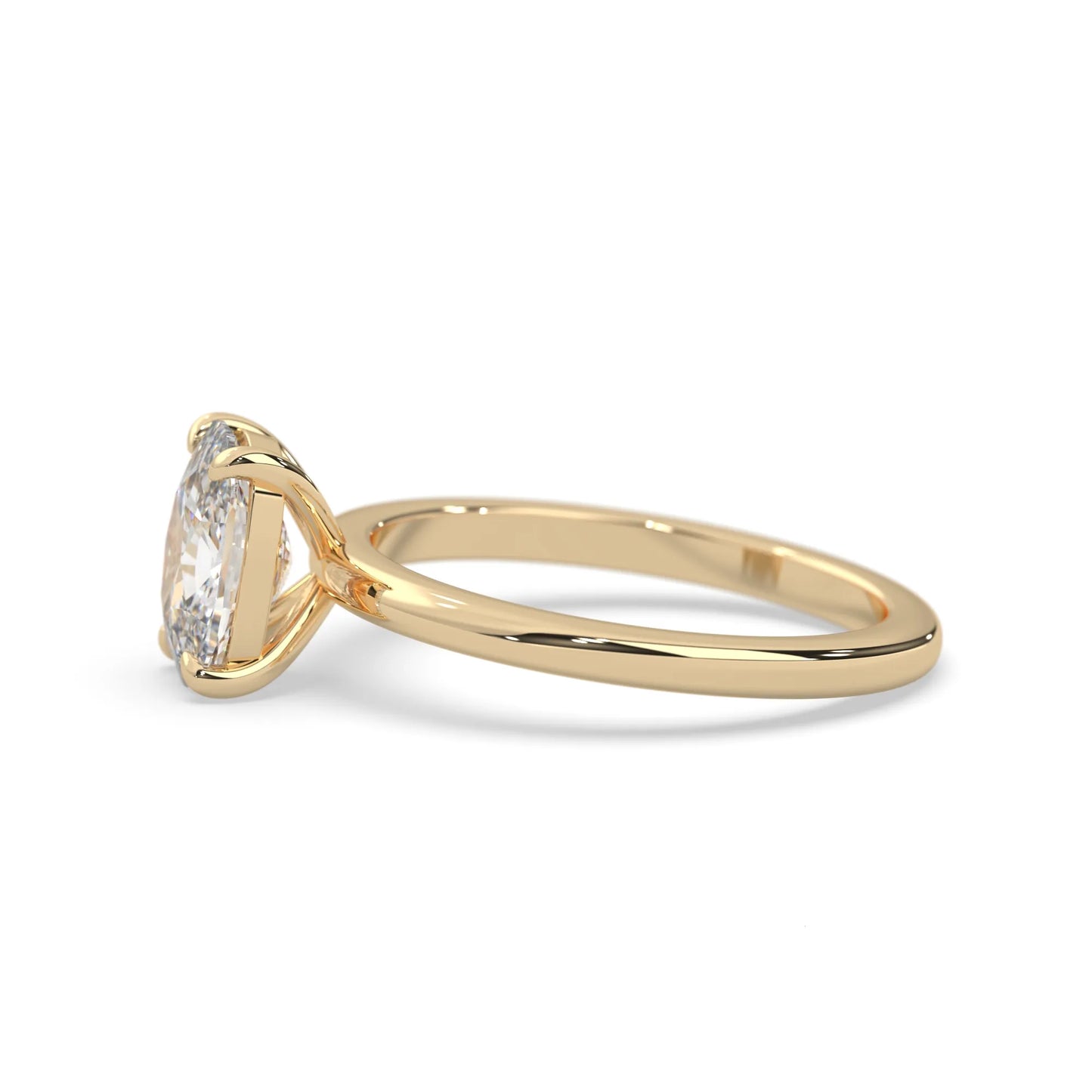 Cushion Cut Solitaire Lab Grown Diamond Engagement Ring