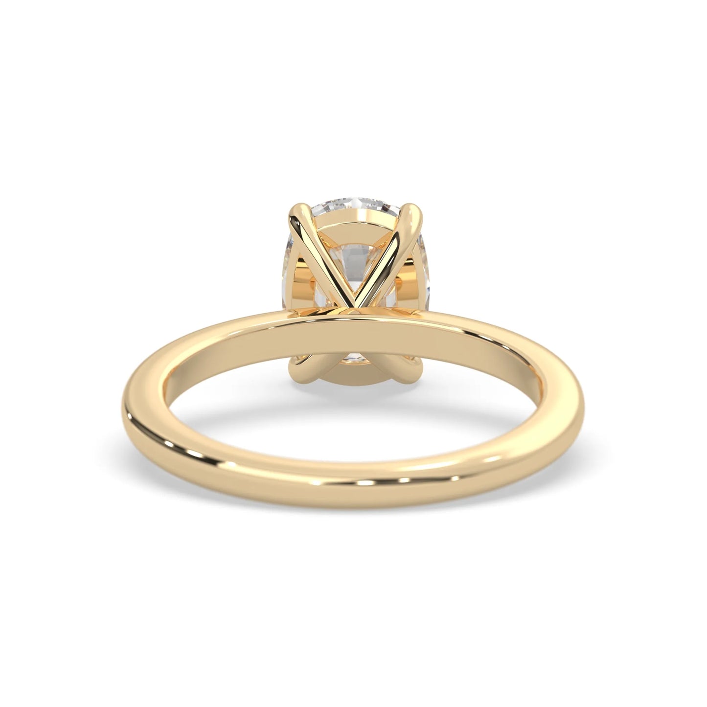 Cushion Cut Solitaire Lab Grown Diamond Engagement Ring