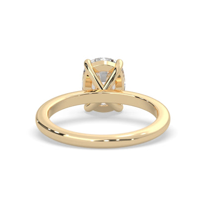 Cushion Cut Solitaire Lab Grown Diamond Engagement Ring