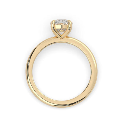 Cushion Cut Solitaire Lab Grown Diamond Engagement Ring