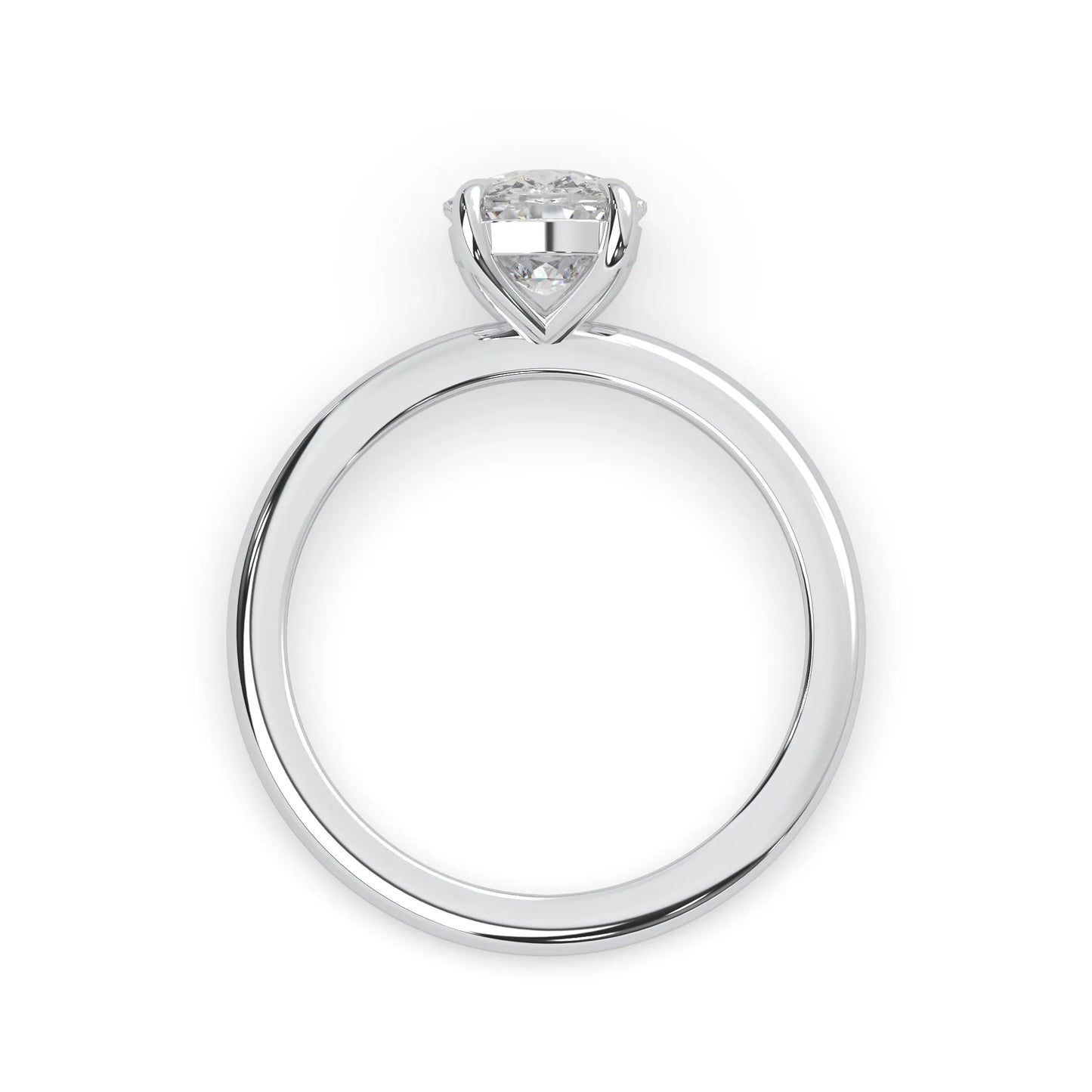 Cushion Cut Solitaire Lab Grown Diamond Engagement Ring