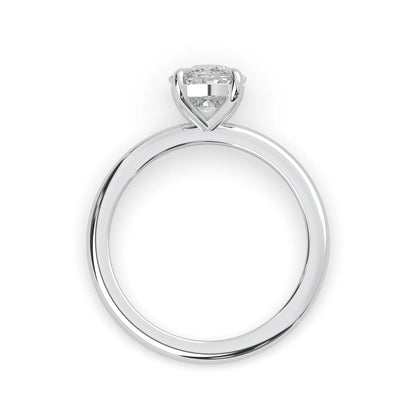Cushion Cut Solitaire Lab Grown Diamond Engagement Ring