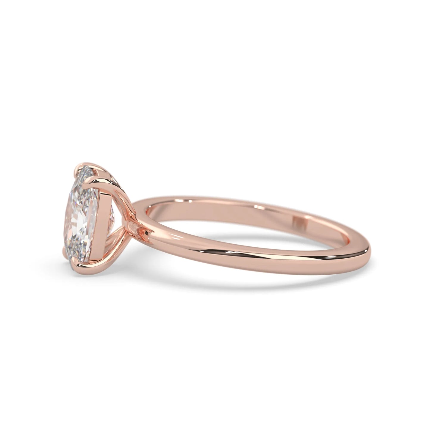 Cushion Cut Solitaire Lab Grown Diamond Engagement Ring