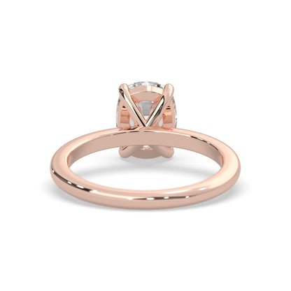 Cushion Cut Solitaire Lab Grown Diamond Engagement Ring