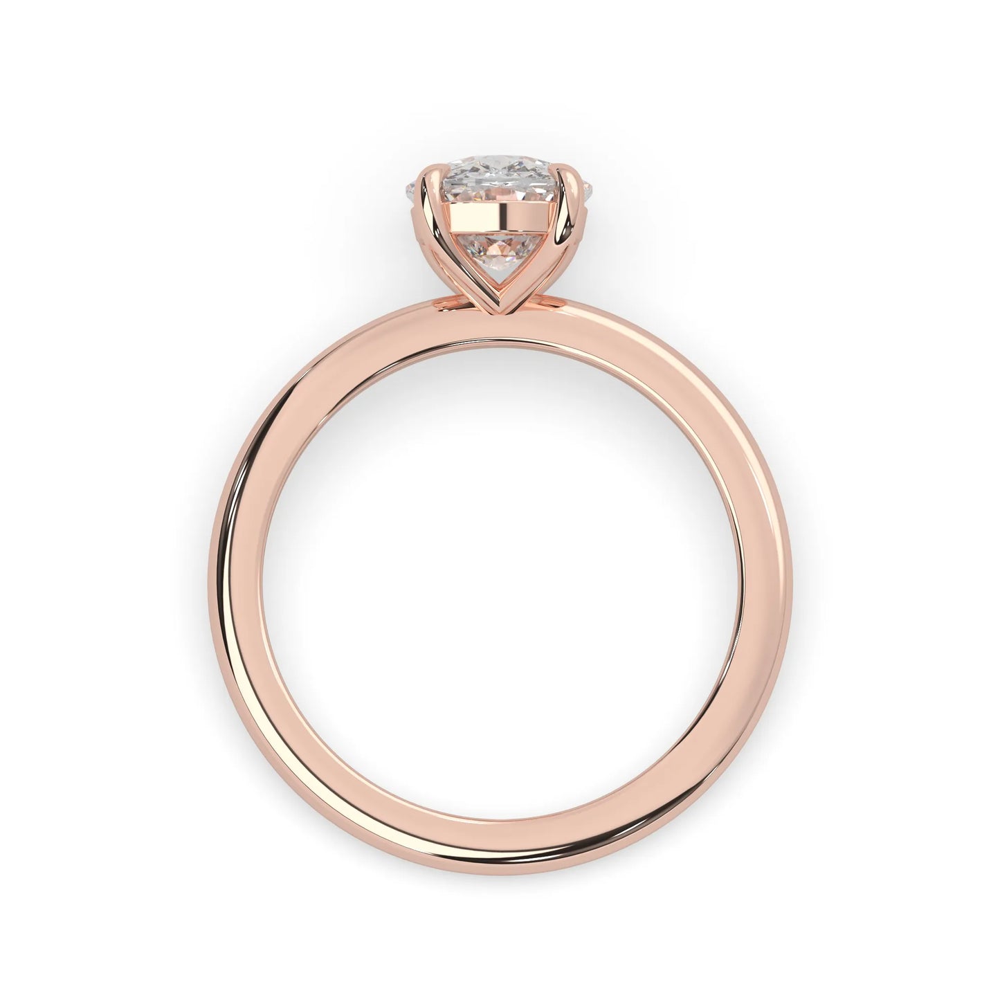 Cushion Cut Solitaire Lab Grown Diamond Engagement Ring