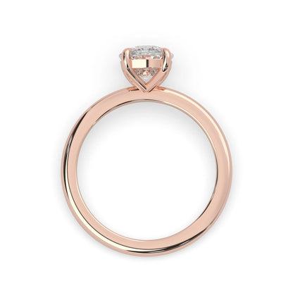 Cushion Cut Solitaire Lab Grown Diamond Engagement Ring