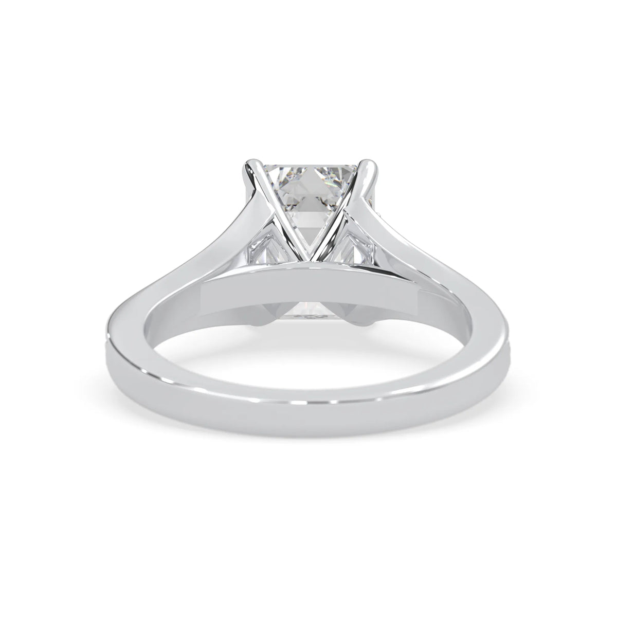 white gold Diamond ring with a white background