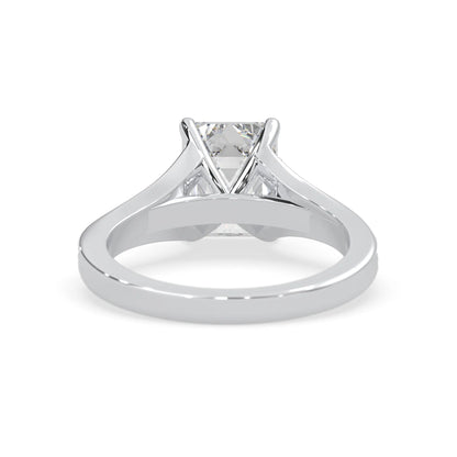 white gold Diamond ring with a white background