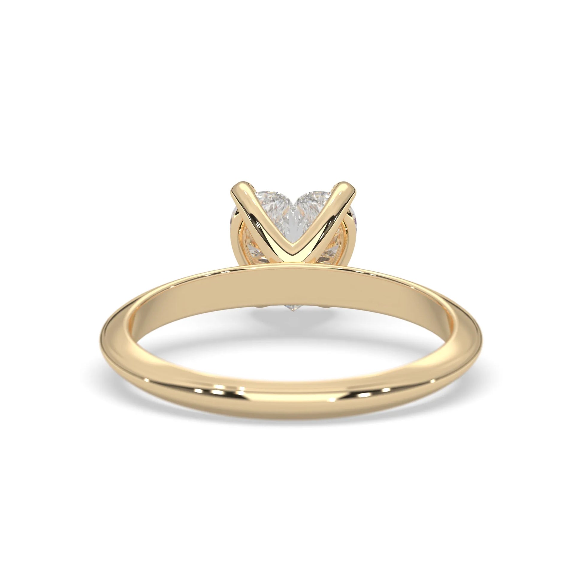 yellow-Gold ring with a diamond-shaped center on a white background