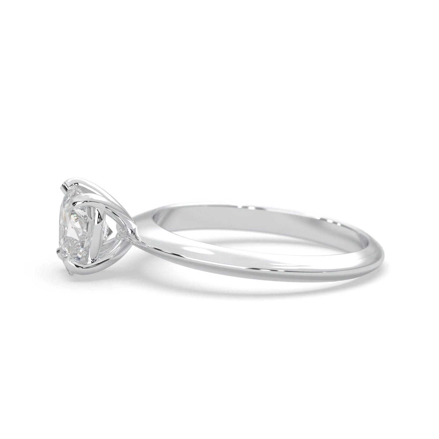 white- gold heart cut lab grown diamond engagement ring