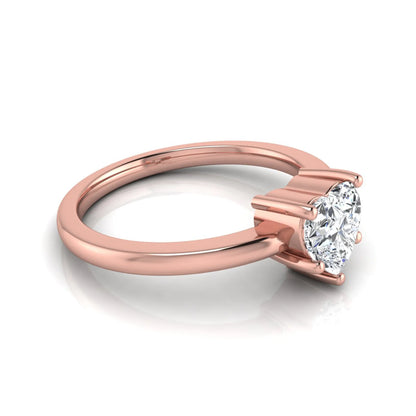 Heart cut lab grown diamond engagement ring featuring a 0.93 carat IGI certified center diamond in an elegant three-prong solitaire setting with a polished rose gold band.