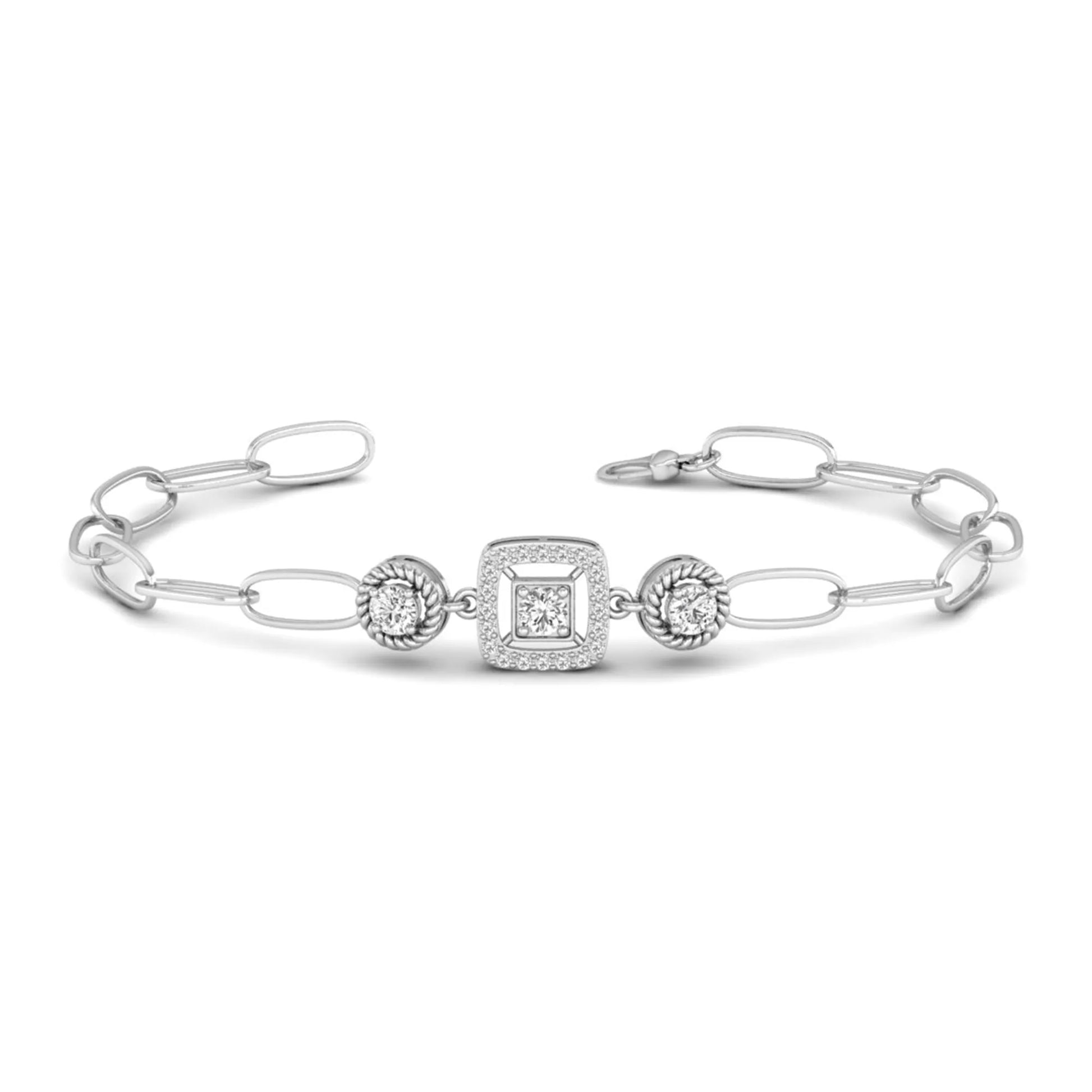 white-Gold bracelet with a unique design on a white background
