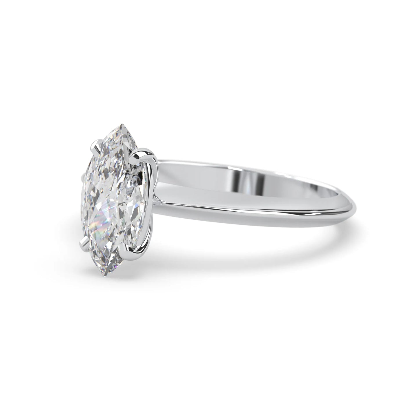white-gold  Diamond ring on a white background