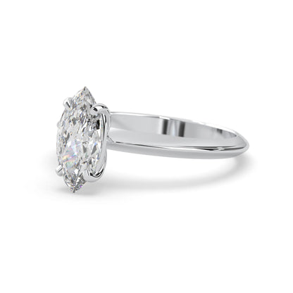 white-gold  Diamond ring on a white background