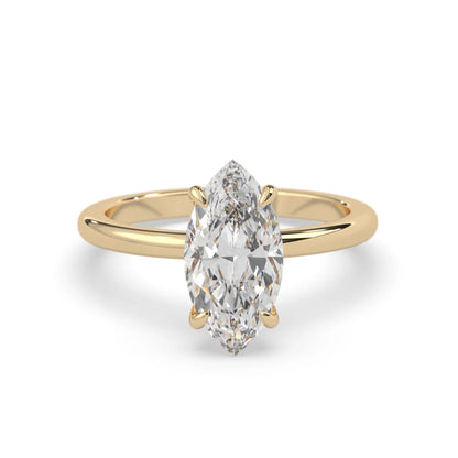 Marquise Cut Solitaire Lab Grown Diamond Engagement Ring