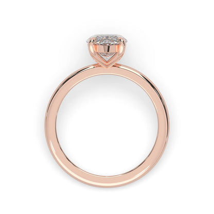 Marquise Cut Solitaire Lab Grown Diamond Engagement Ring