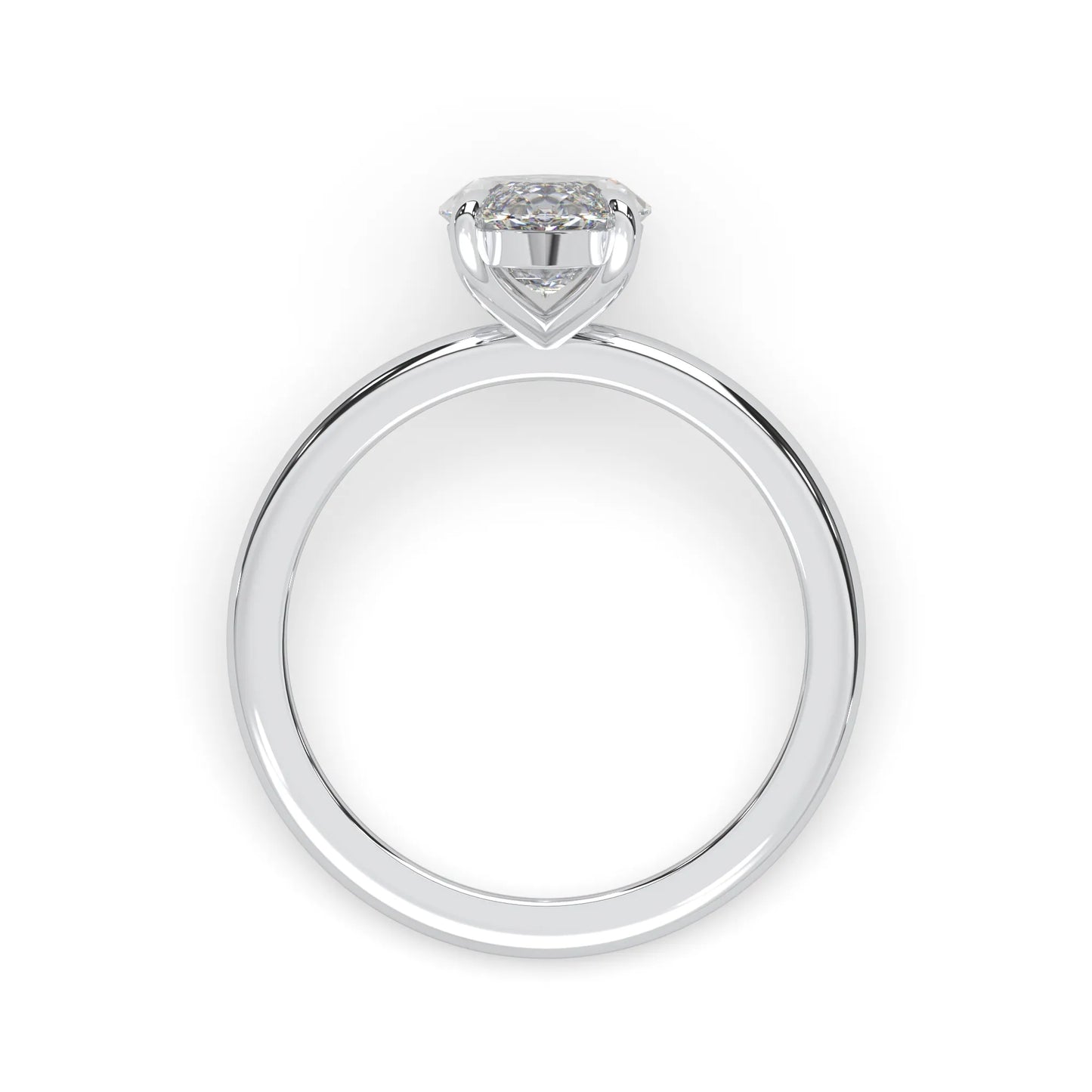Marquise Cut Solitaire Lab Grown Diamond Engagement Ring