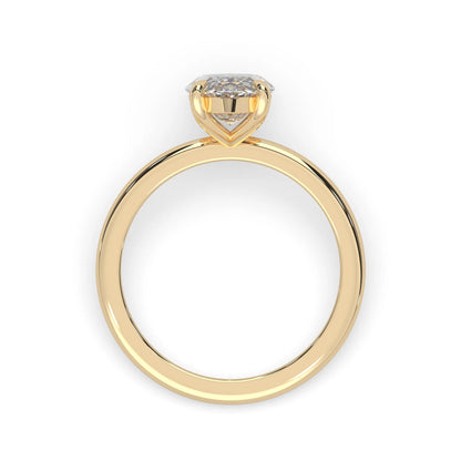 Marquise Cut Solitaire Lab Grown Diamond Engagement Ring