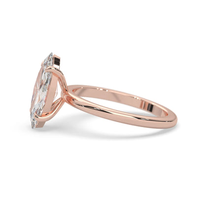 Marquise Cut Solitaire Lab Grown Diamond Engagement Ring