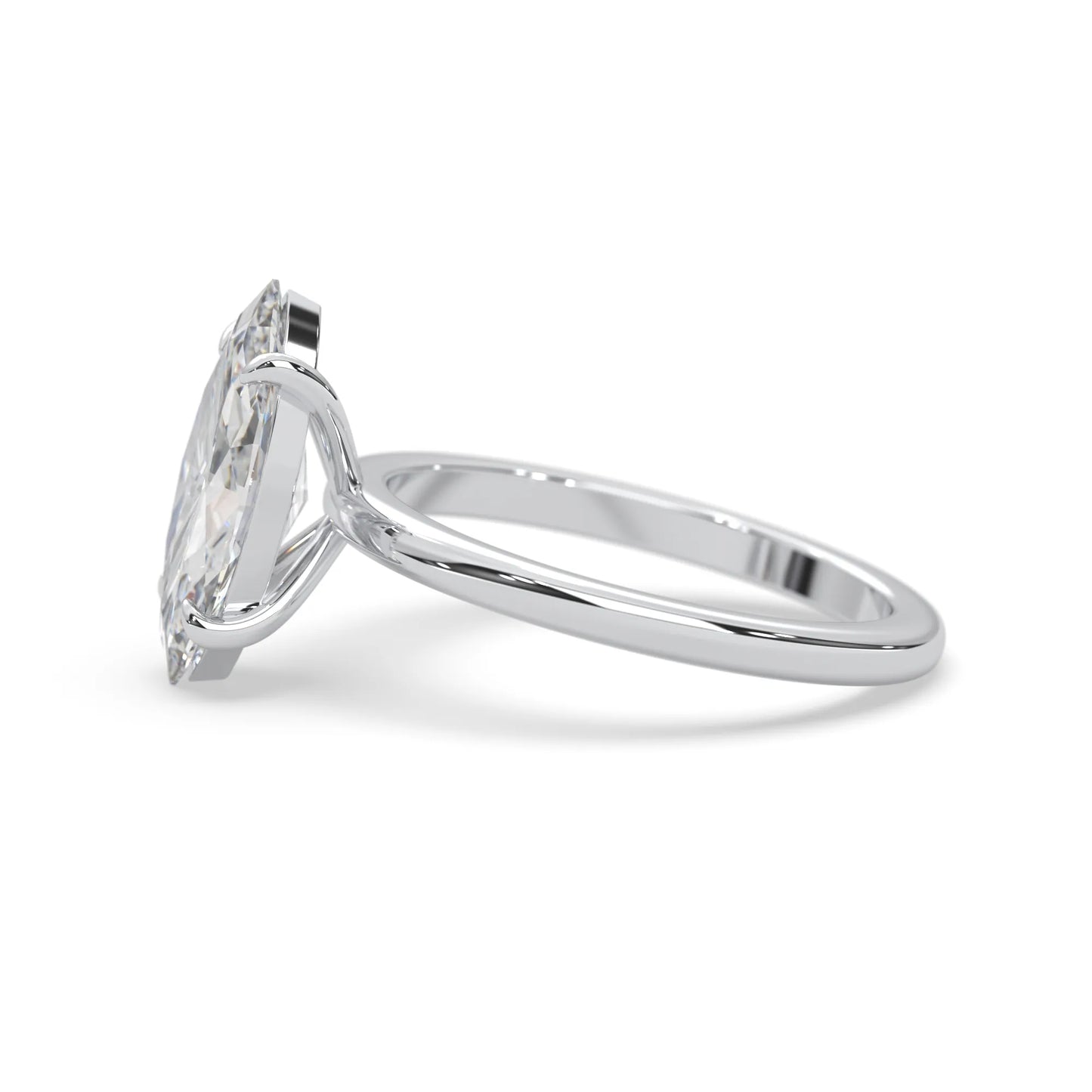 Marquise Cut Solitaire Lab Grown Diamond Engagement Ring