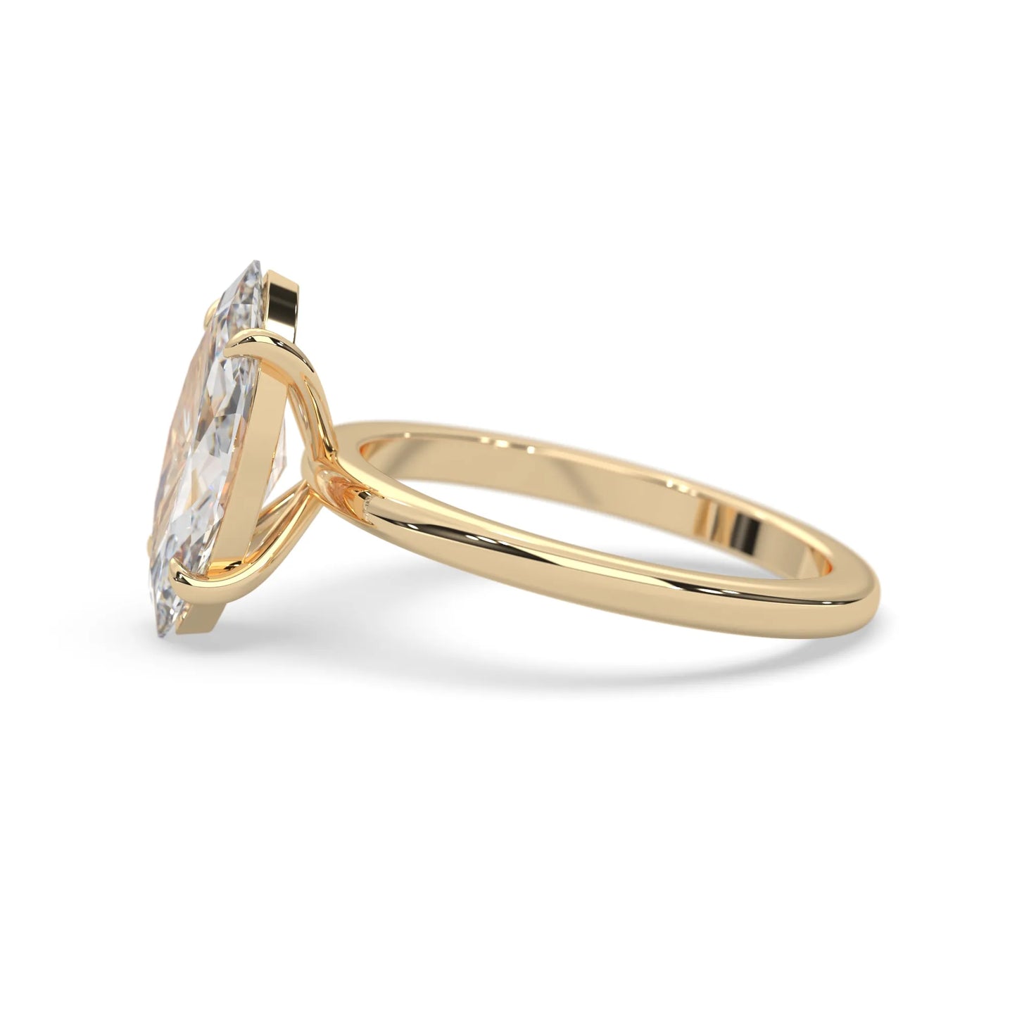 Marquise Cut Solitaire Lab Grown Diamond Engagement Ring