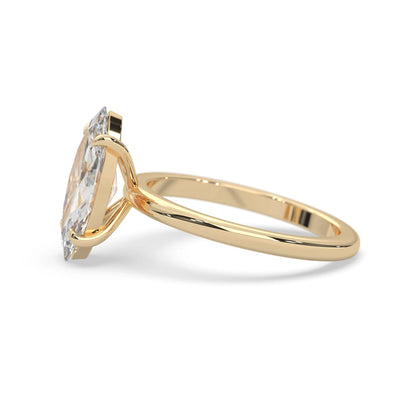 Marquise Cut Solitaire Lab Grown Diamond Engagement Ring