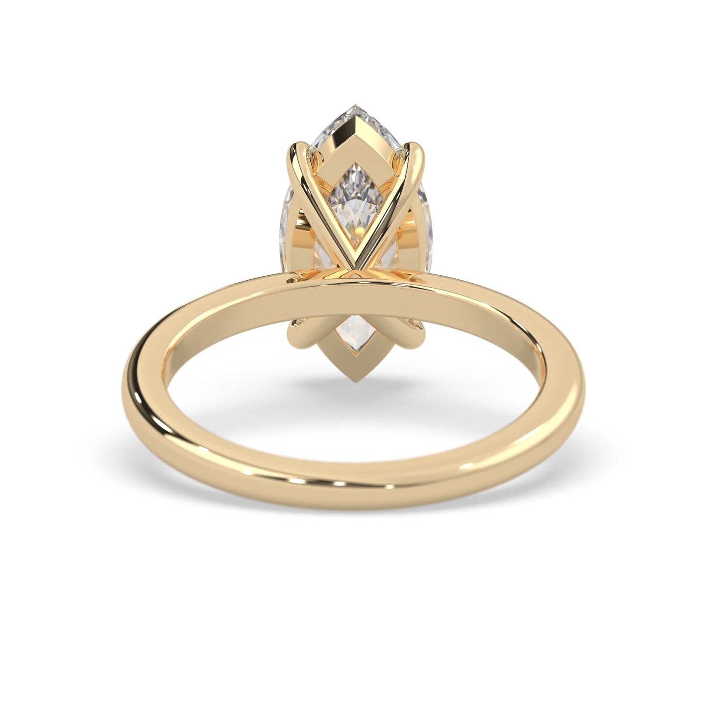 Marquise Cut Solitaire Lab Grown Diamond Engagement Ring