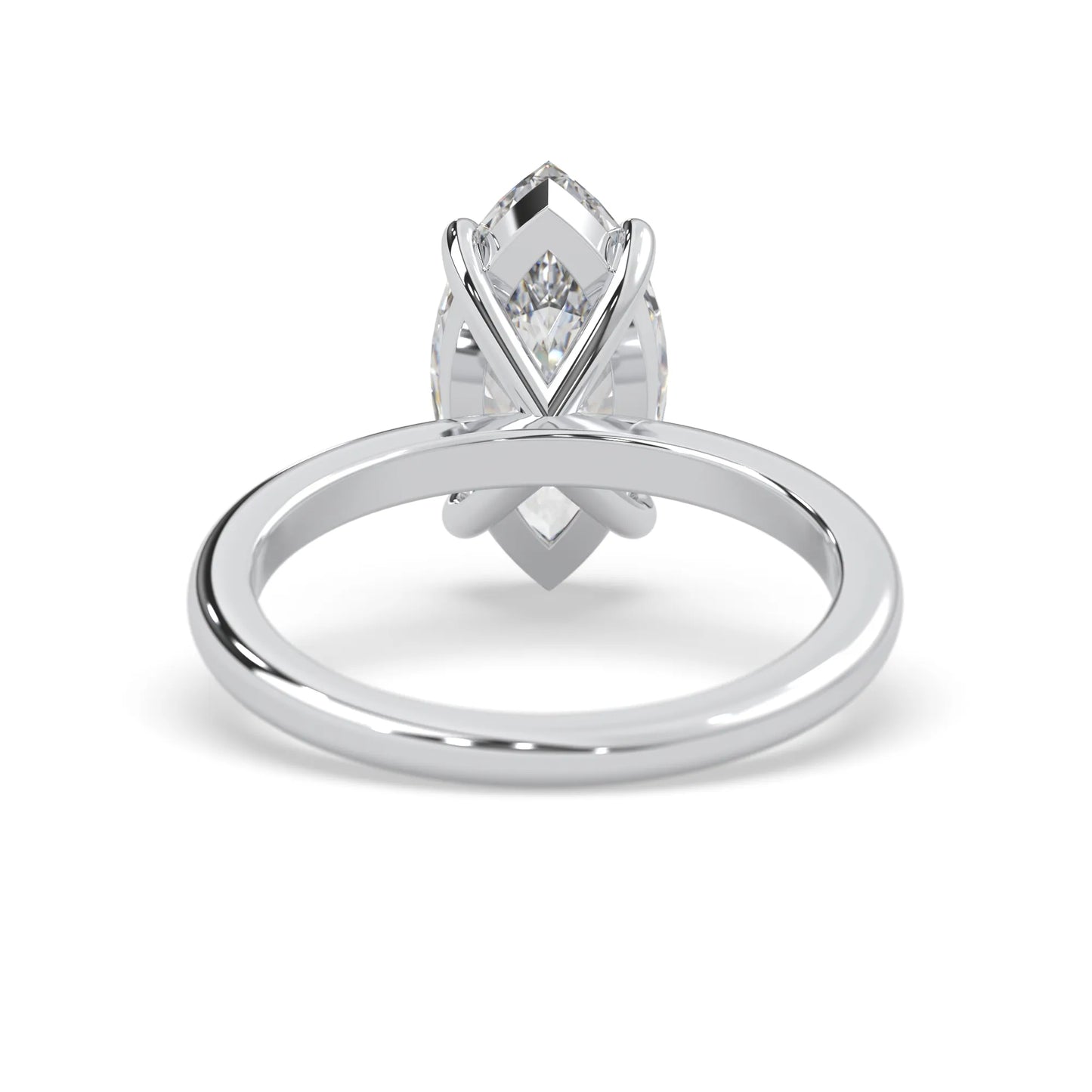 Marquise Cut Solitaire Lab Grown Diamond Engagement Ring