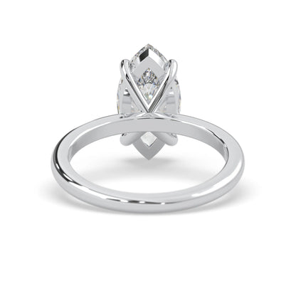 Marquise Cut Solitaire Lab Grown Diamond Engagement Ring