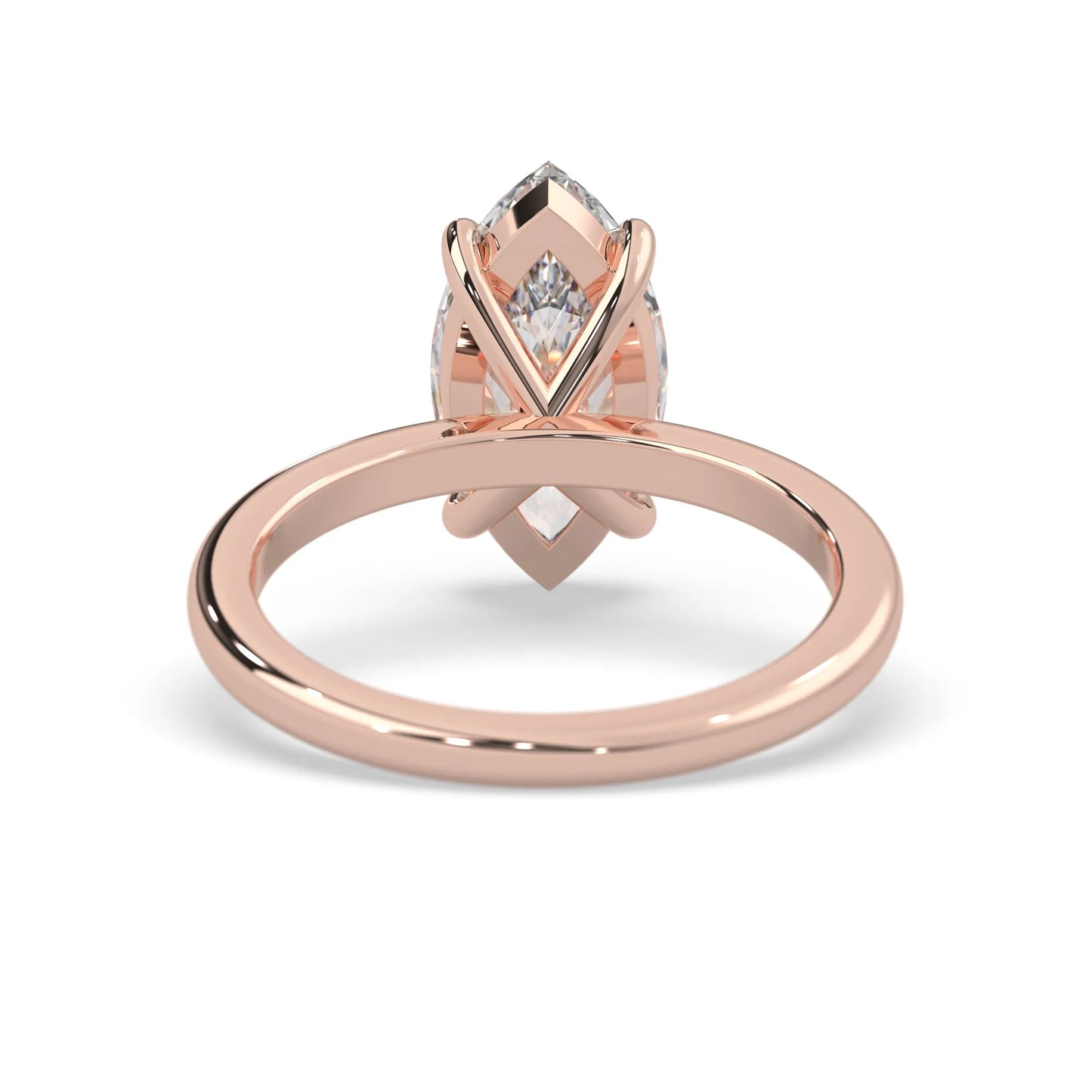 Marquise Cut Solitaire Lab Grown Diamond Engagement Ring