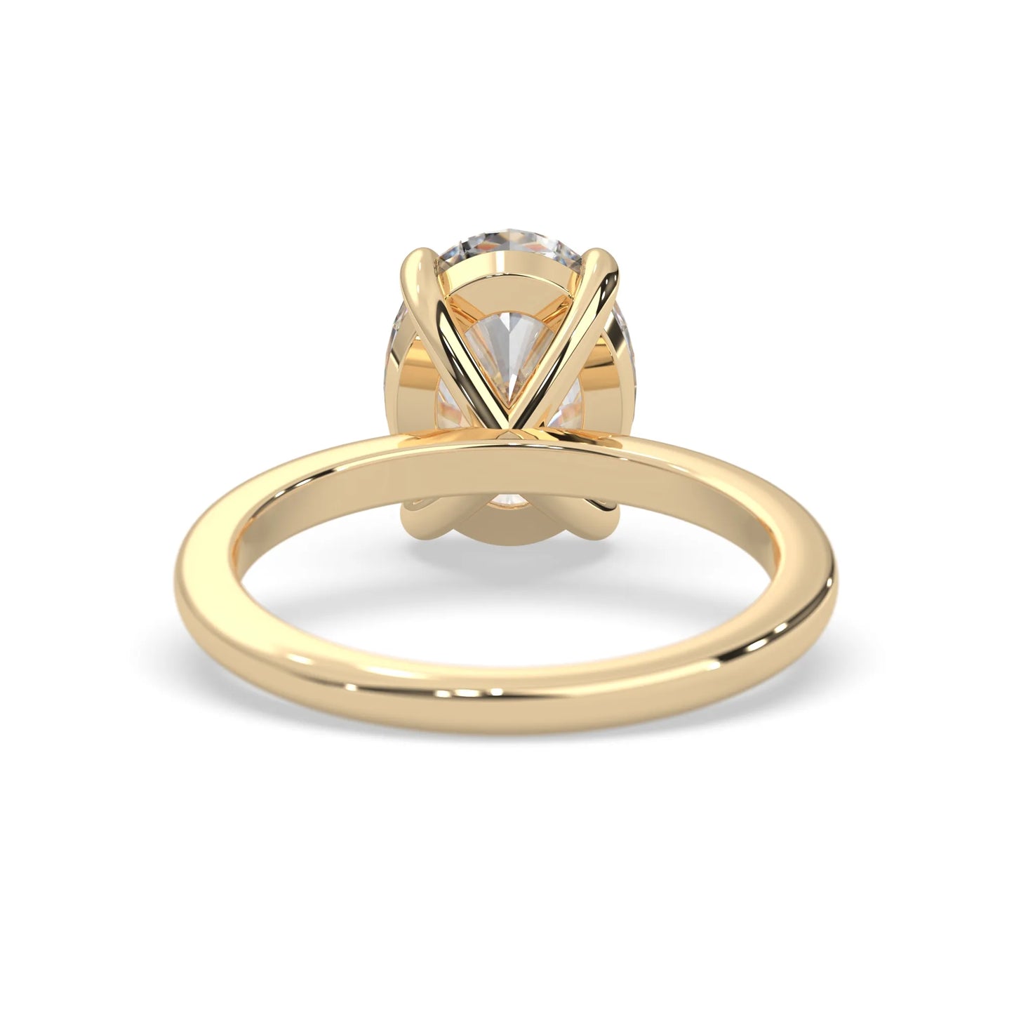 Oval Cut Solitaire Lab Grown Diamond Engagement Ring