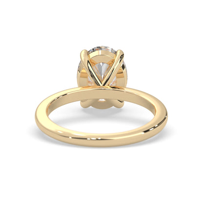 Oval Cut Solitaire Lab Grown Diamond Engagement Ring