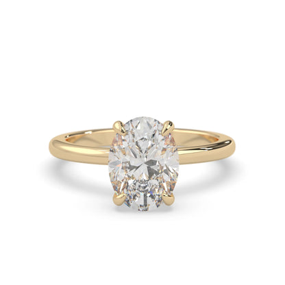 Oval Cut Solitaire Lab Grown Diamond Engagement Ring