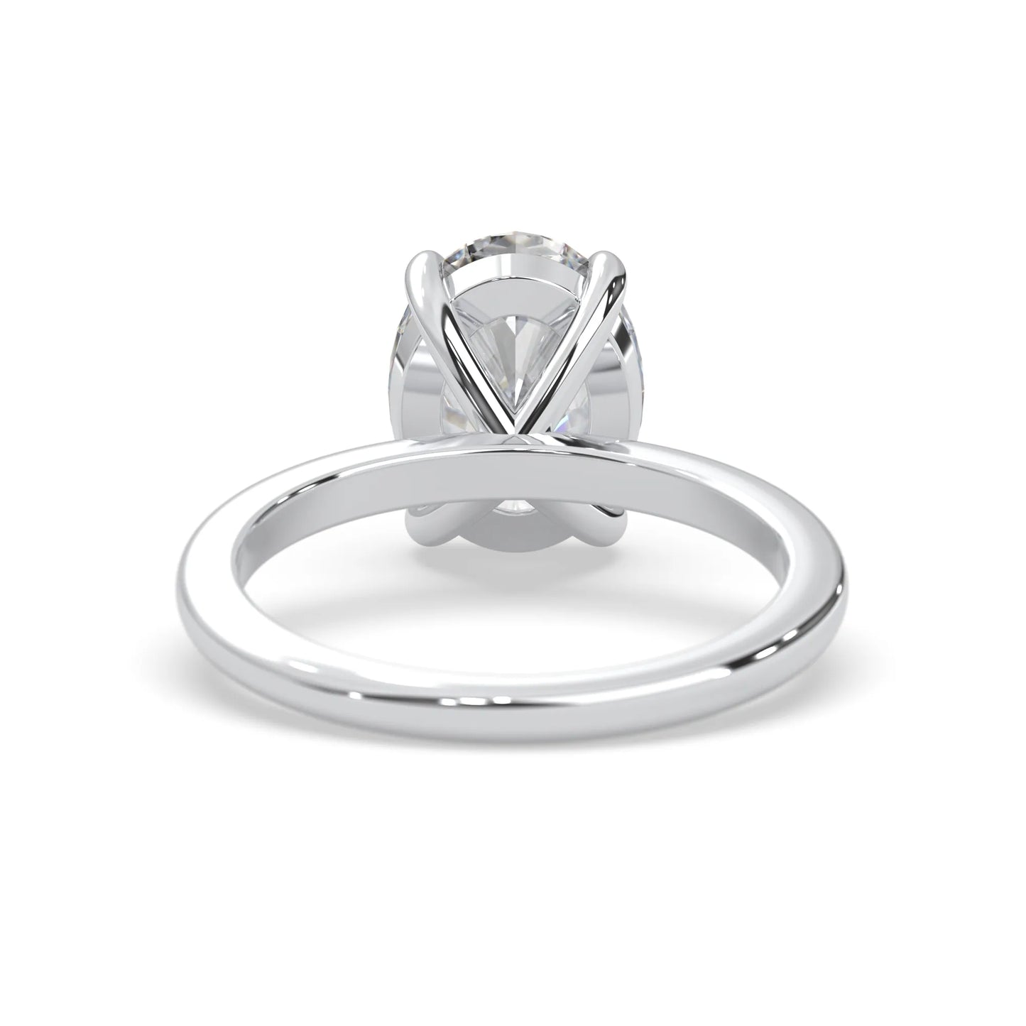 Oval Cut Solitaire Lab Grown Diamond Engagement Ring