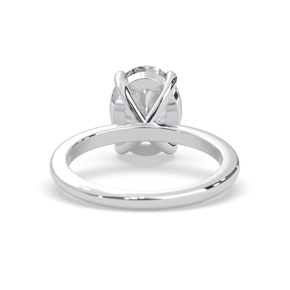 Oval Cut Solitaire Lab Grown Diamond Engagement Ring