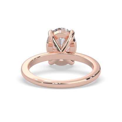 Oval Cut Solitaire Lab Grown Diamond Engagement Ring