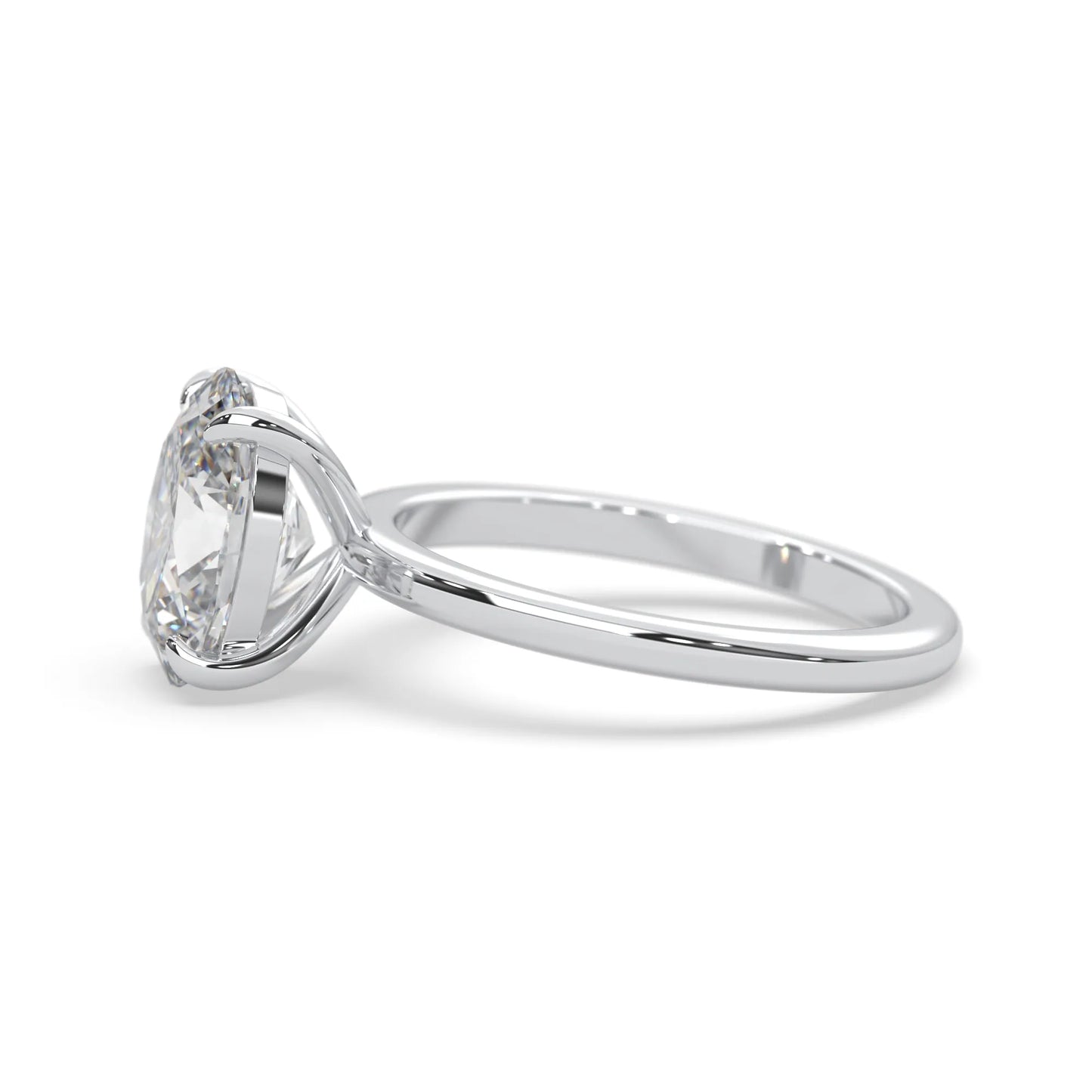 Oval Cut Solitaire Lab Grown Diamond Engagement Ring