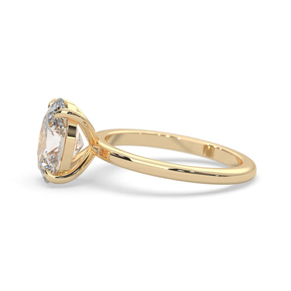 Oval Cut Solitaire Lab Grown Diamond Engagement Ring