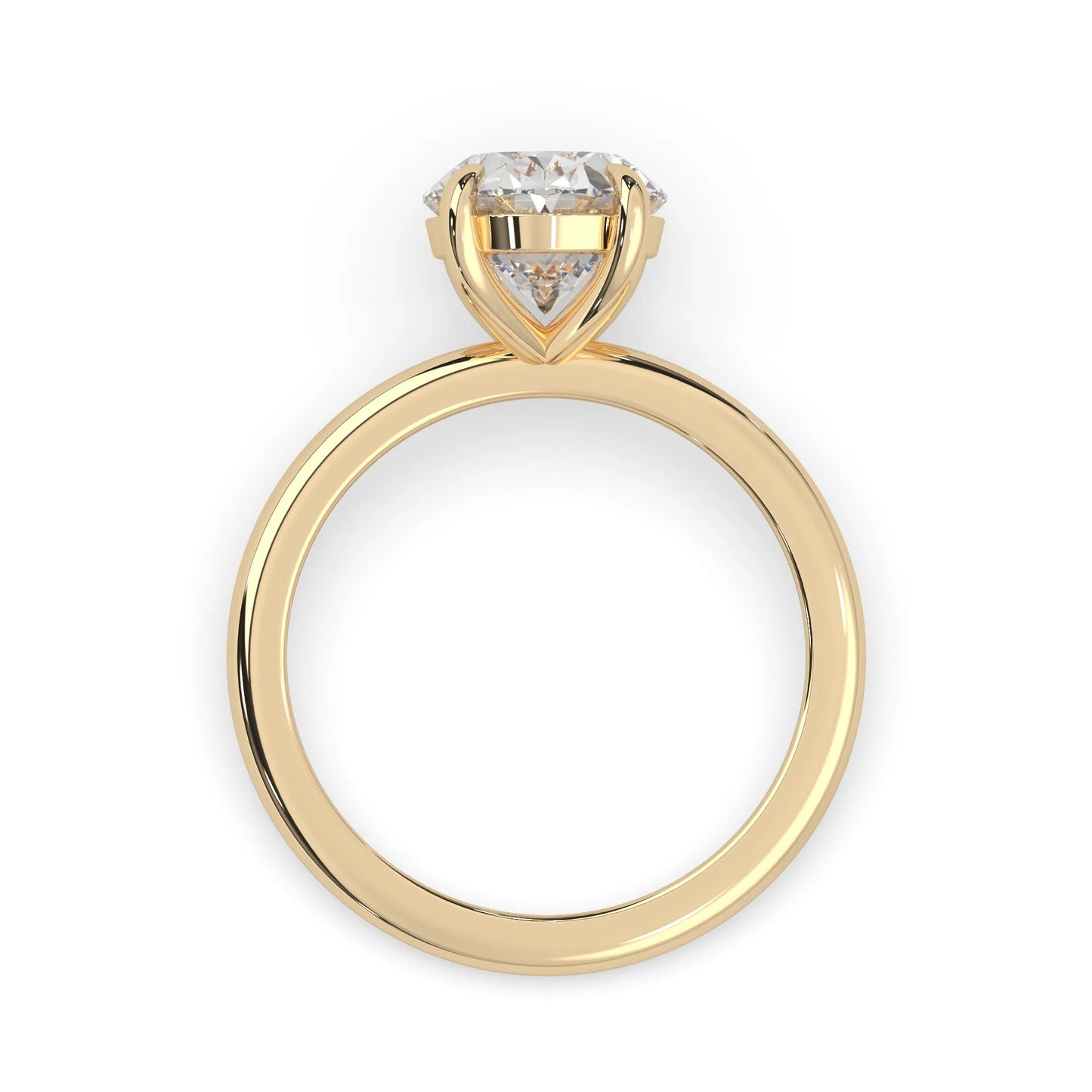 Oval Cut Solitaire Lab Grown Diamond Engagement Ring