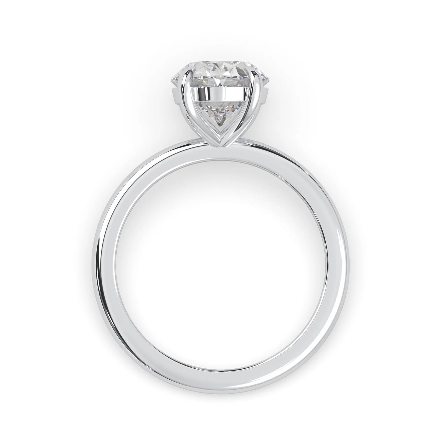 Oval Cut Solitaire Lab Grown Diamond Engagement Ring