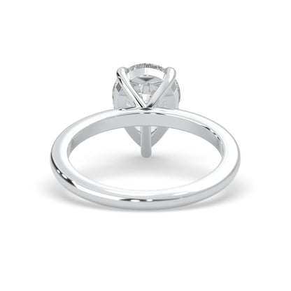 Pear Cut Solitaire Lab Grown Diamond Engagement Ring