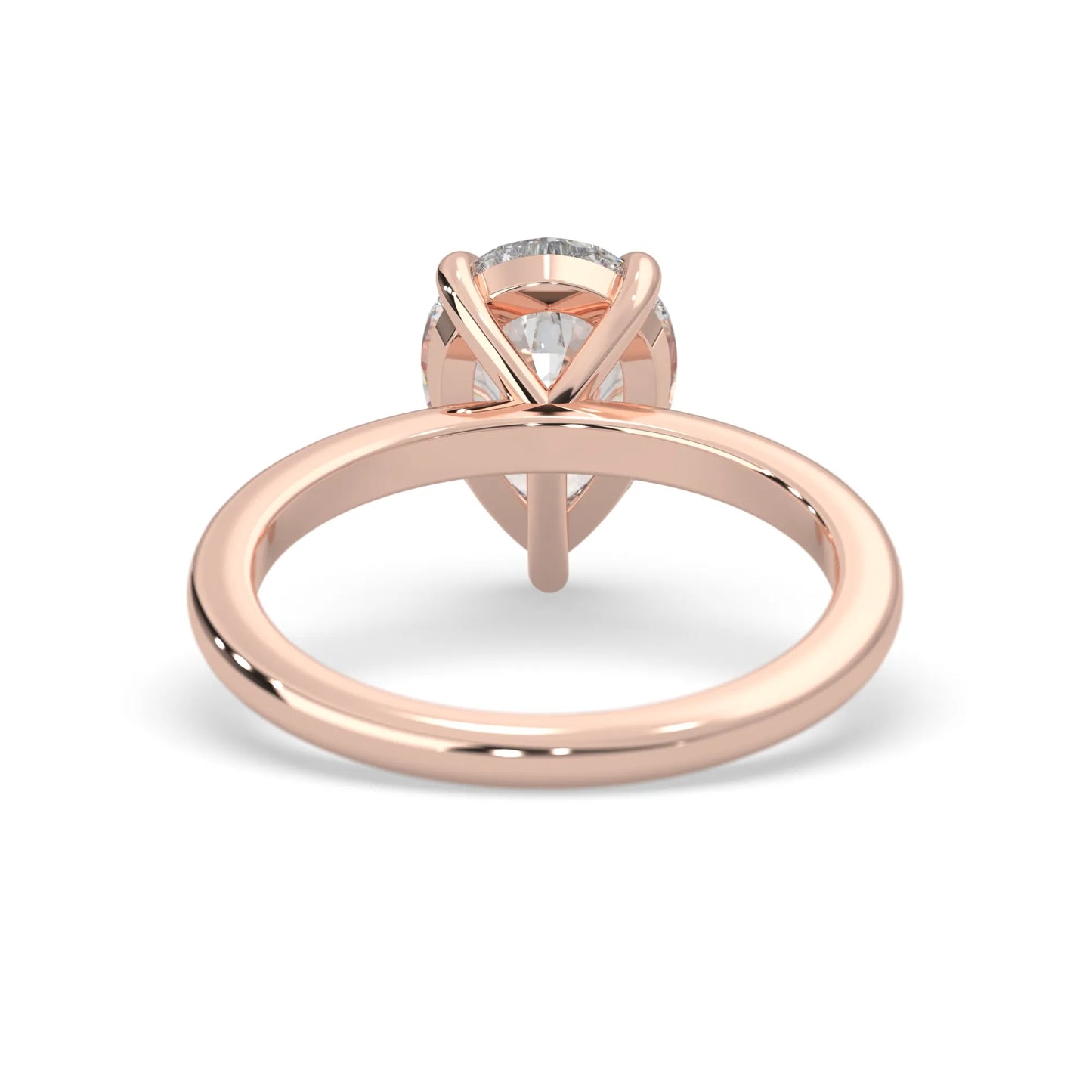 Pear Cut Solitaire Lab Grown Diamond Engagement Ring