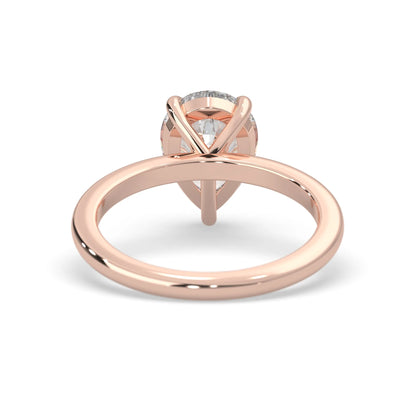 Pear Cut Solitaire Lab Grown Diamond Engagement Ring