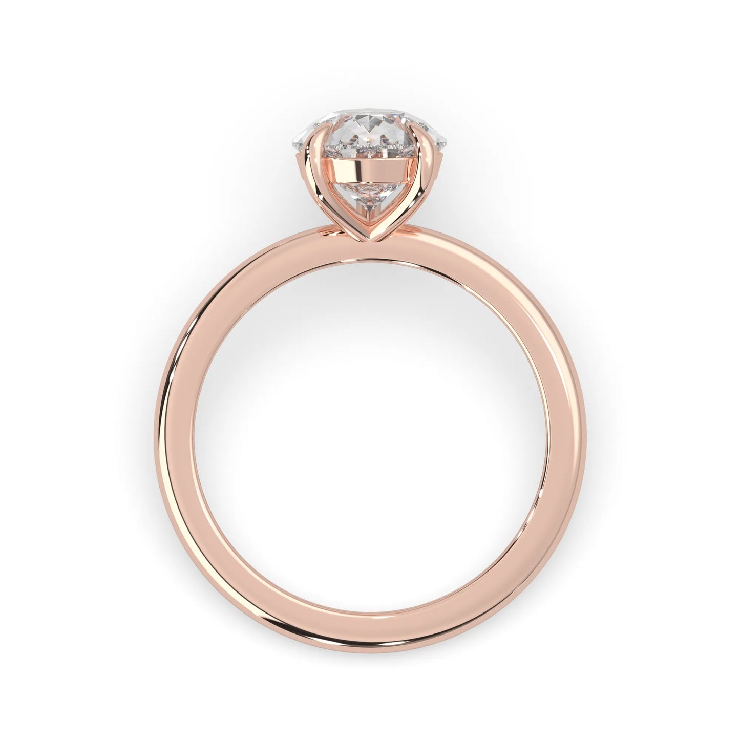 Pear Cut Solitaire Lab Grown Diamond Engagement Ring